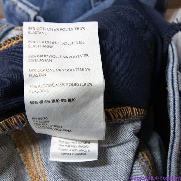 NEW Free People Riley Skinny Jeans Blue Daybreak‎ Back Seam High Rise, 24 - Picture 13 of 14